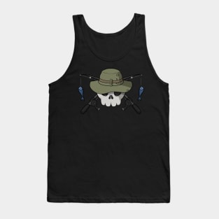 Fishermen crew Jolly Roger pirate flag (no caption) Tank Top